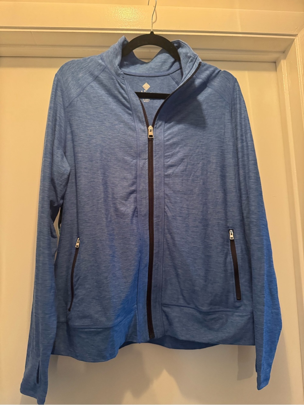 Women’s Lularoe Bold Lightweight Blue Zip-Up Yoga Jacket
